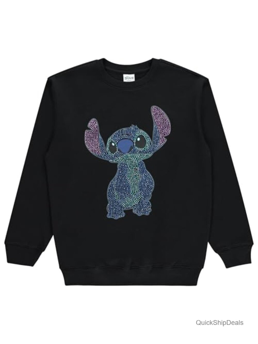 Disney Lilo and Stitch Chenille Patch Embroidered Crewneck Sweatshirt